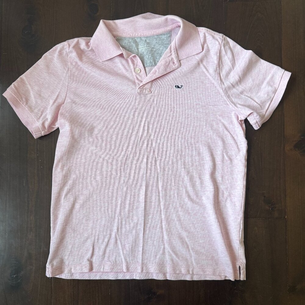 Vineyard Vines Boys Pink Polo Size Large
